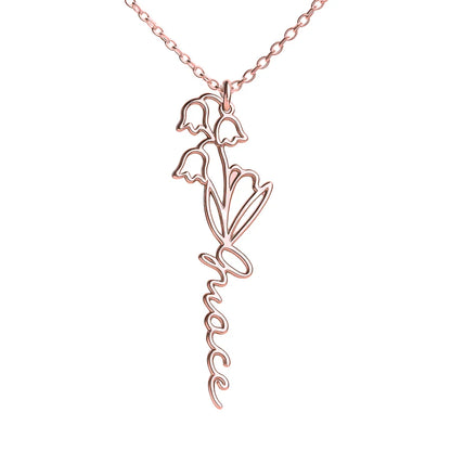 Collier Prénom & Fleur de Naissance