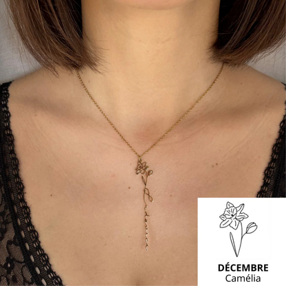 Collier Prénom & Fleur de Naissance