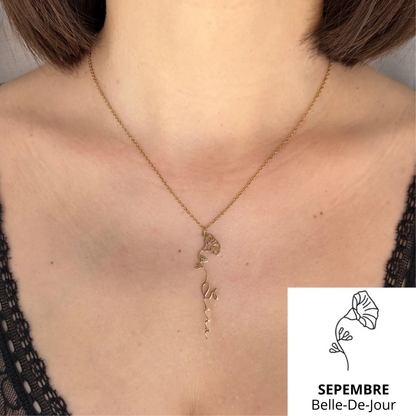 Collier Prénom & Fleur de Naissance